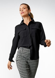 Klassische Hemdbluse mit Brusttaschen thumbnail 1