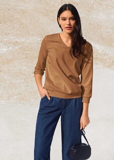 Sweatshirt mit 3/4-langen Ärmeln. thumbnail 1