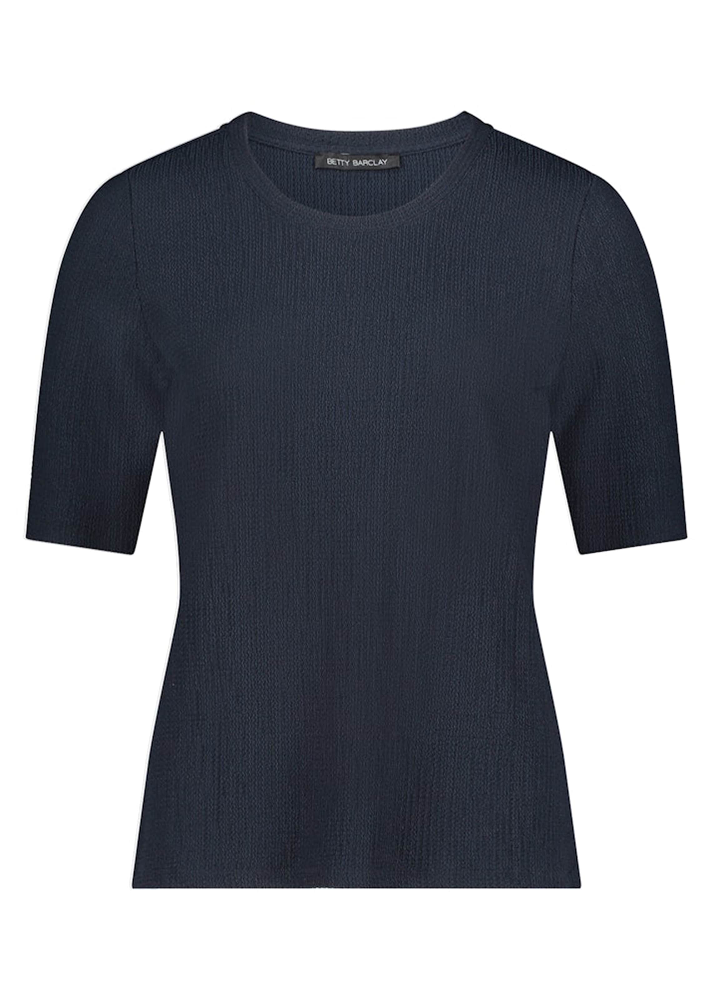Basic shirt van gestructureerd stretchmateriaal