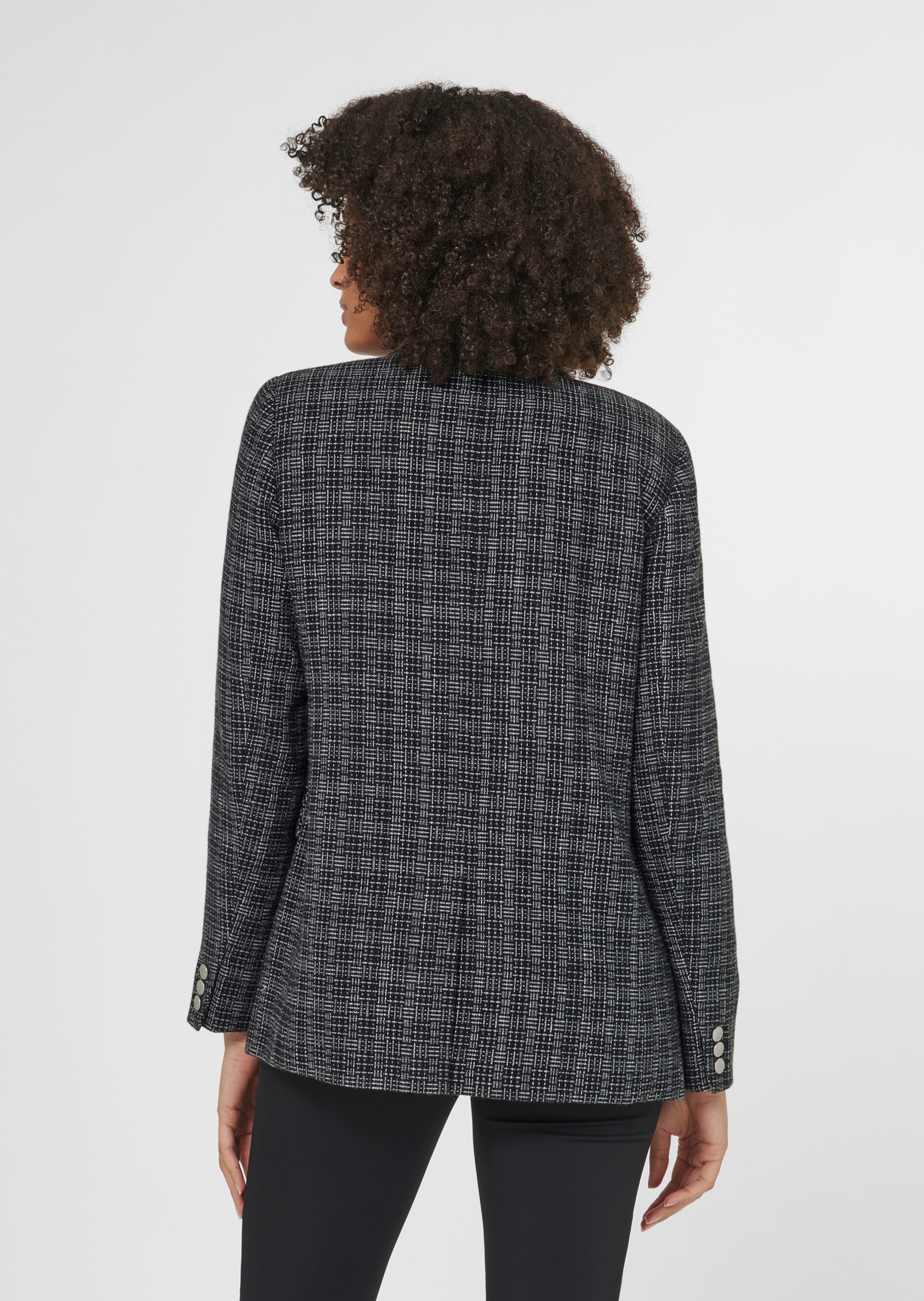 Klassischer Blazer mit silberfarbenen Knöpfen thumbnail 4