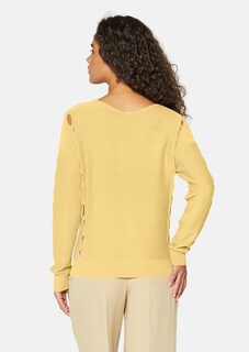 Strickpullover mit Cut-Outs und V-Ausschnitt thumbnail 3