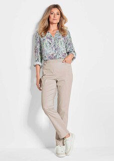 Broek LOUISA met elastische tailleband, van katoen-satijn thumbnail 2