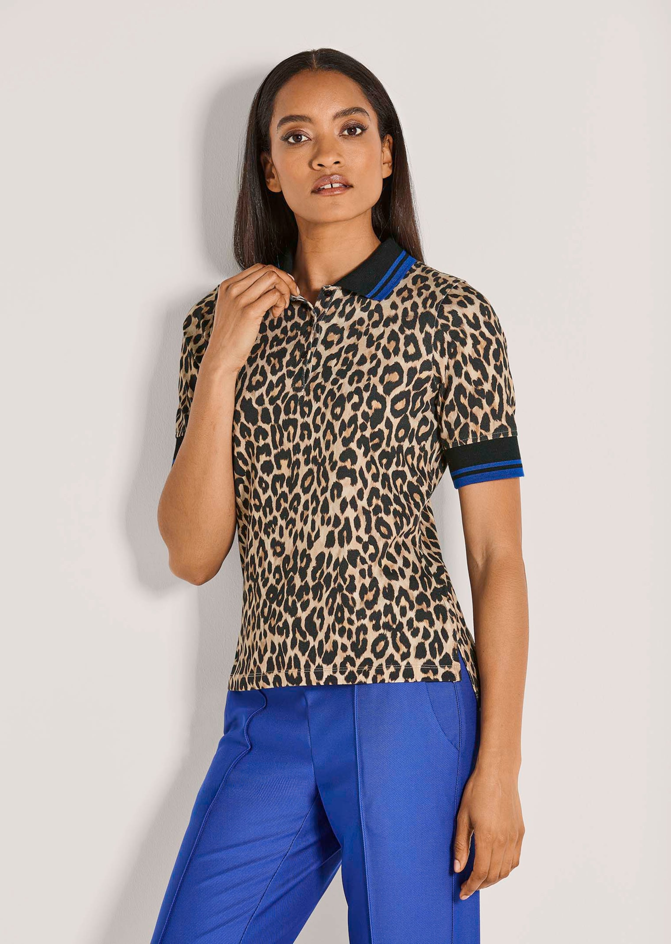 Poloshirt im Leo-Design