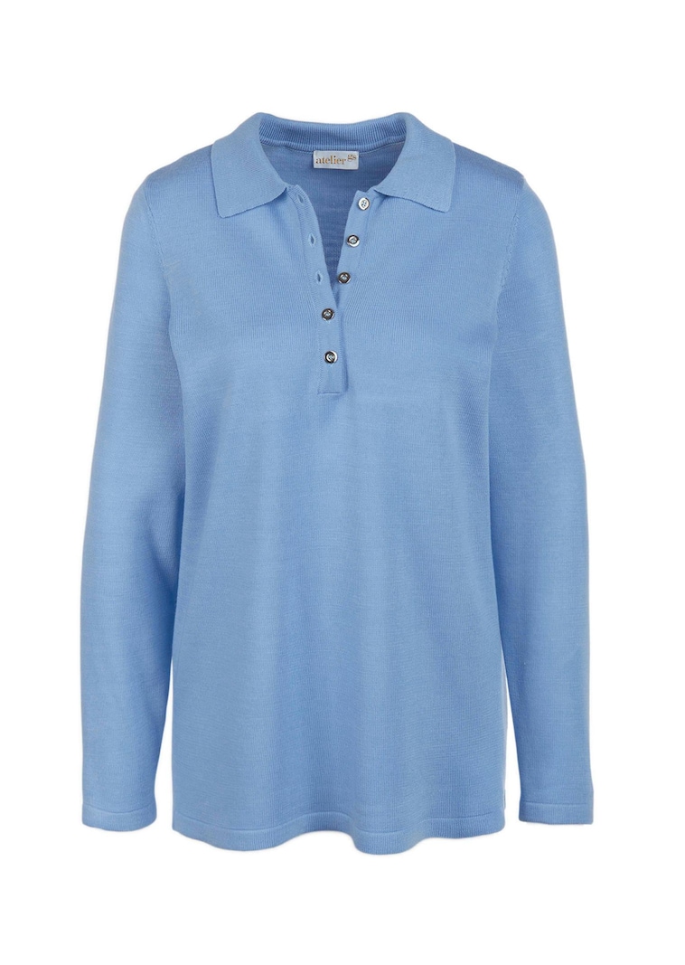 Pull sobre avec col polo