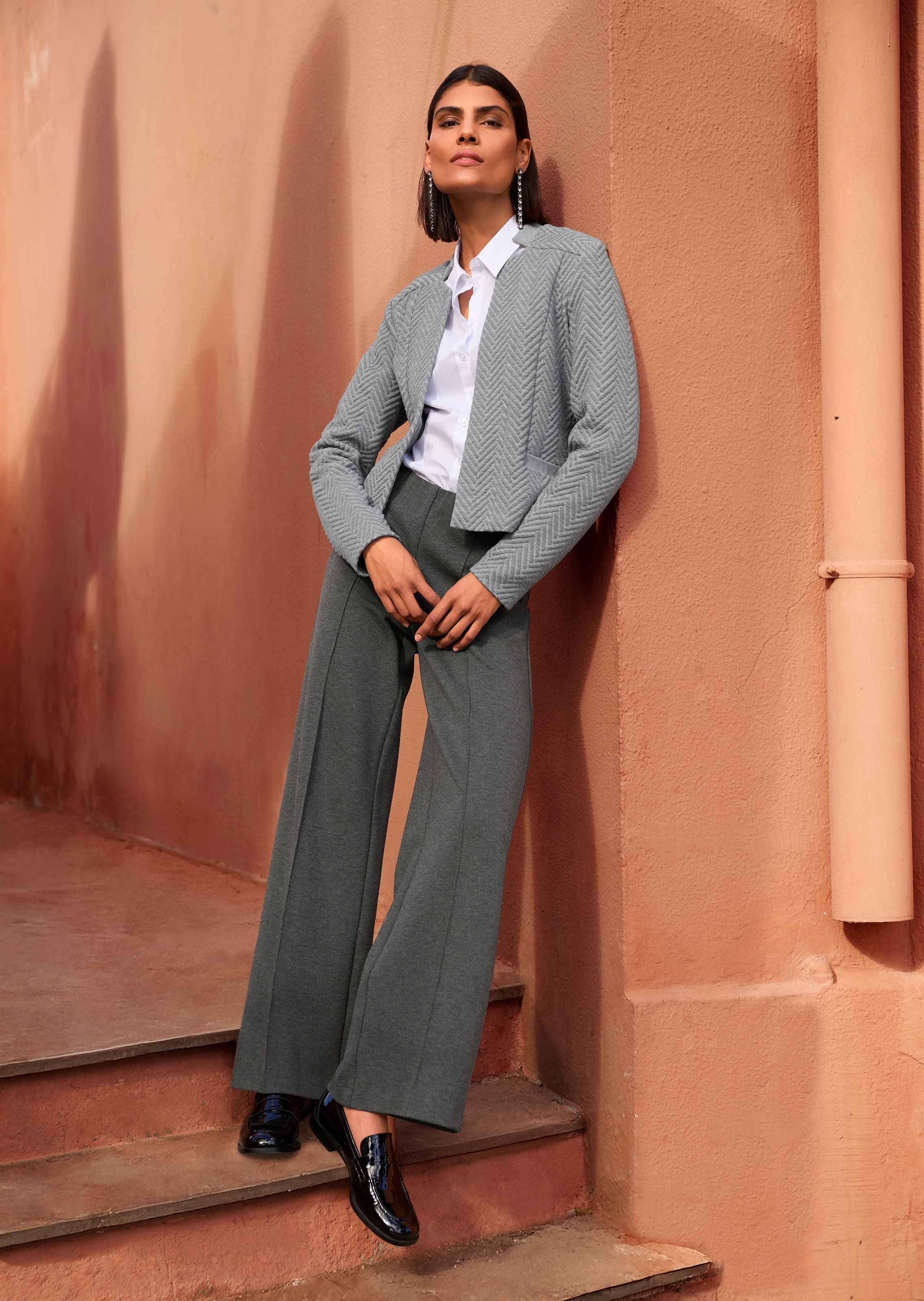 Blazer en jersey sans fermeture