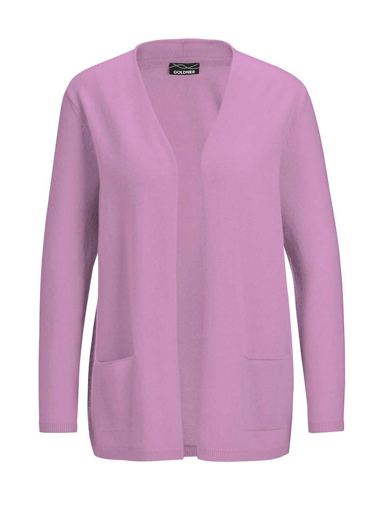 Kaschmir-Longstrickjacke