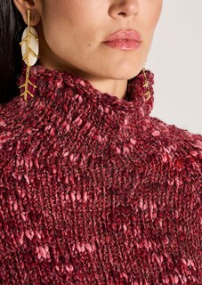 Grobstrick-Pullover mit Stehkragen thumbnail 6