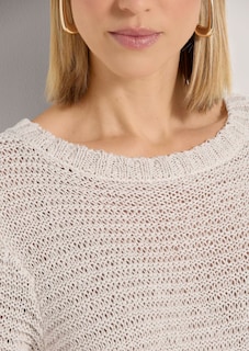 Halbarm-Pullover aus Bändchengarn thumbnail 6