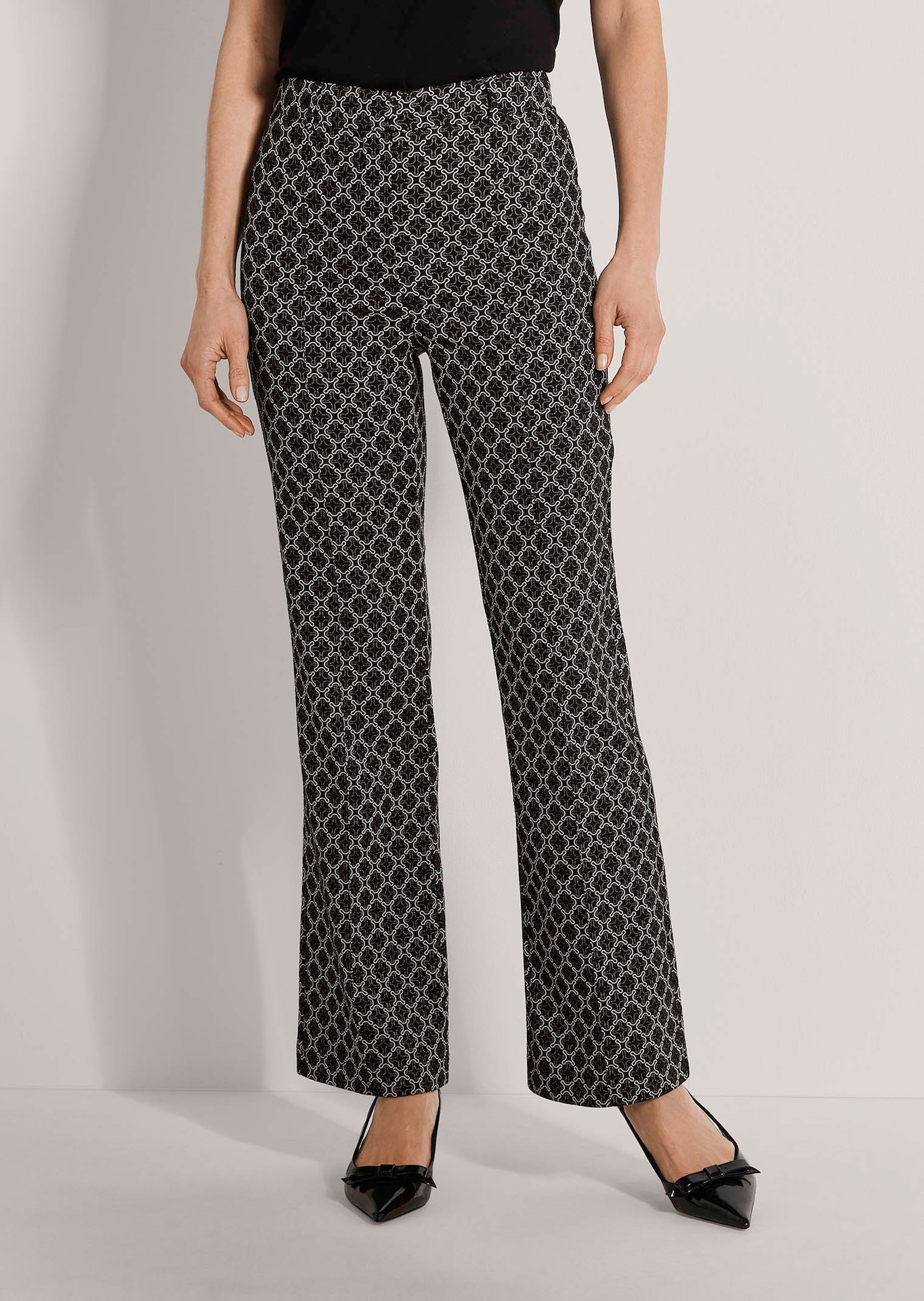 Pantalon à motifs avec liserés surpiqués