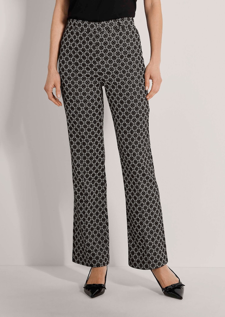 Pantalon à motifs avec liserés surpiqués