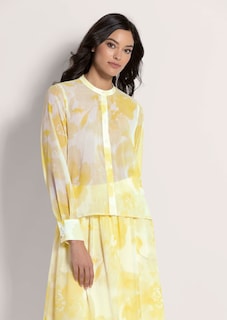 Rundhals-Bluse mit Unikat-Print thumbnail 2