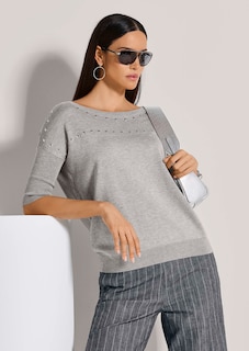 Halbarm-Pullover mit Ziersteinen thumbnail 5