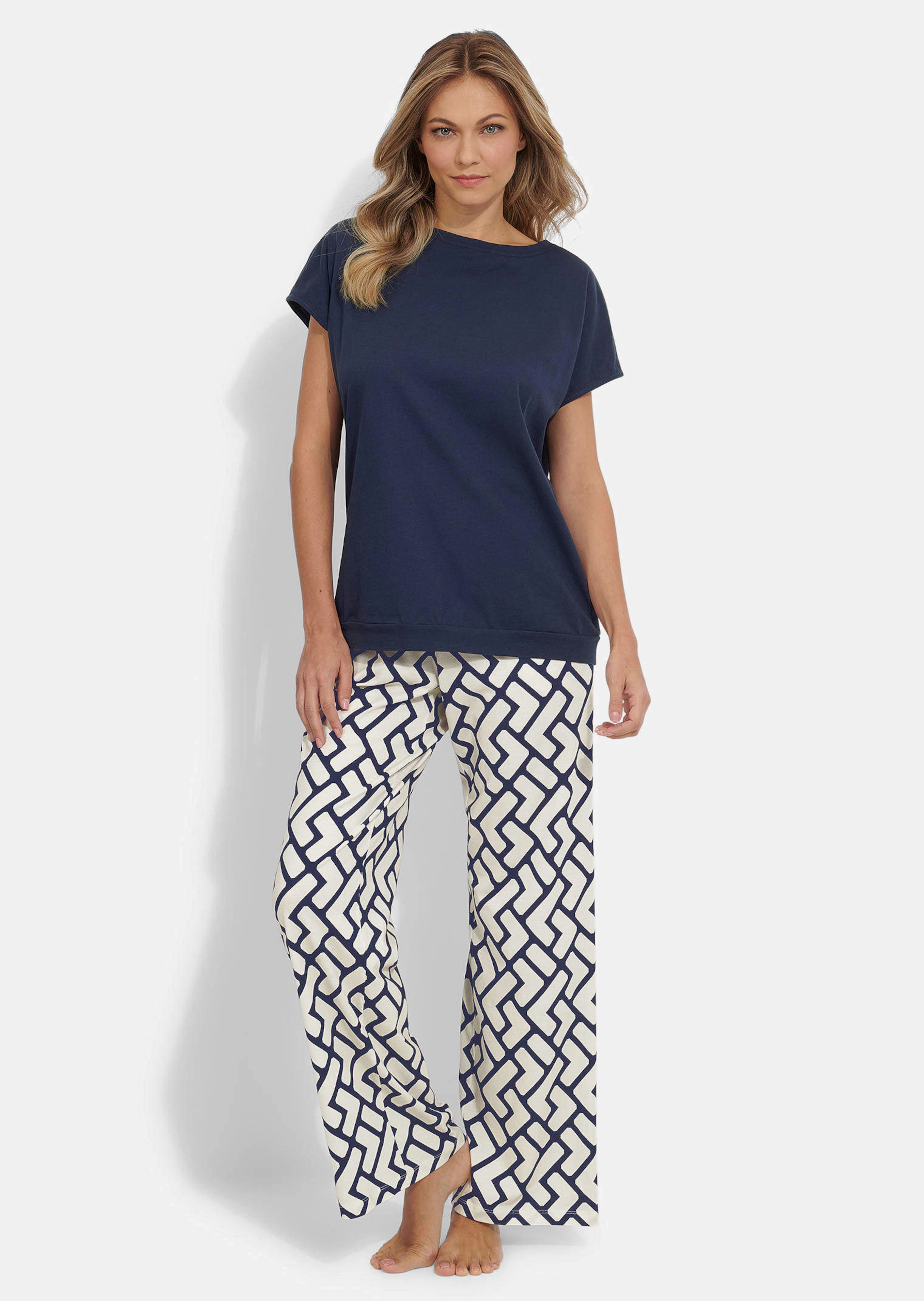 Pyjama mit Rundhalsausschnitt