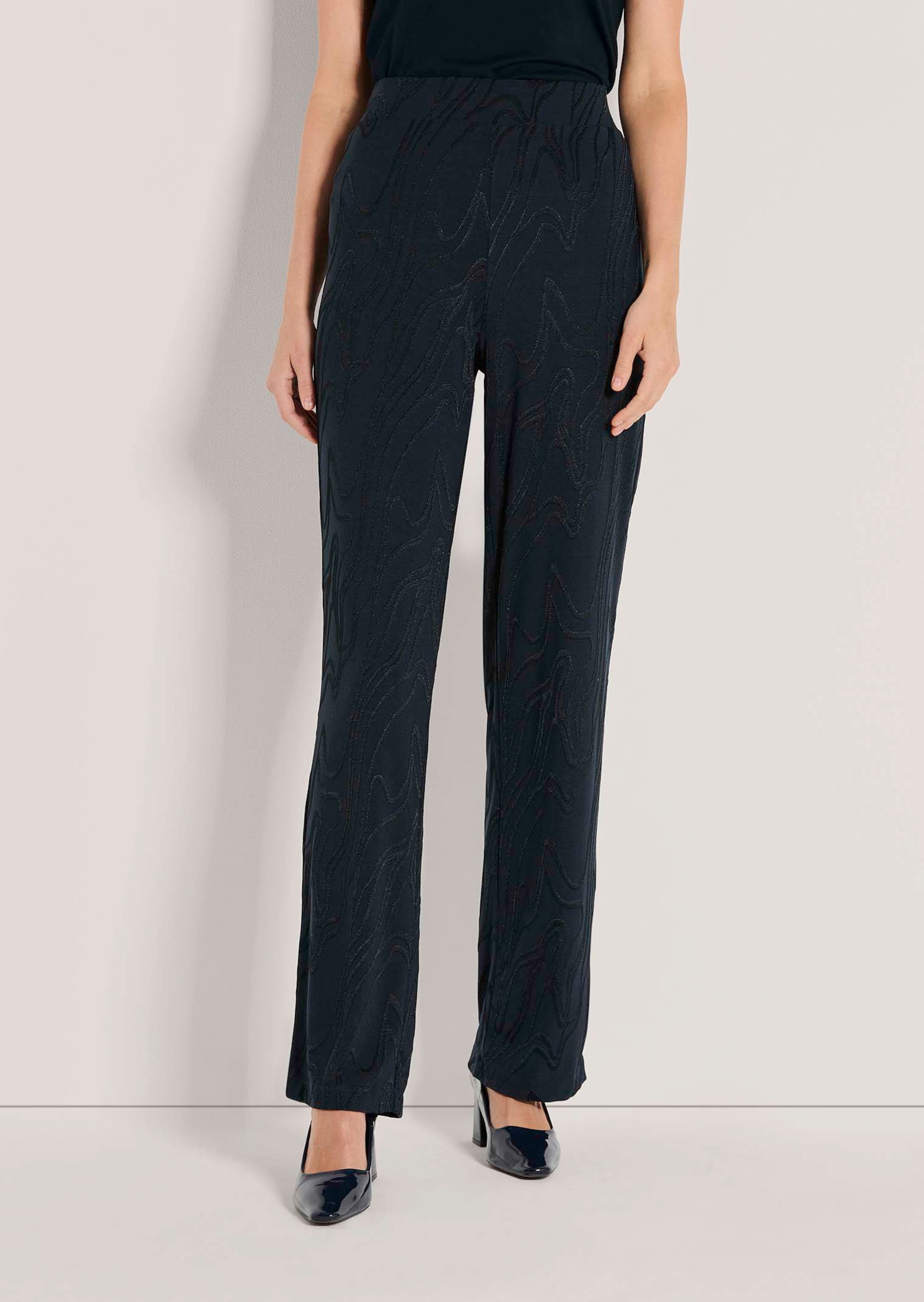 Jersey-Hose mit edlem Jacquard