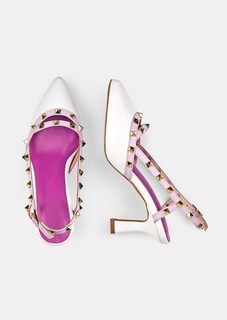 Slingpumps aus Leder mit Pyramiden-Nieten thumbnail 2