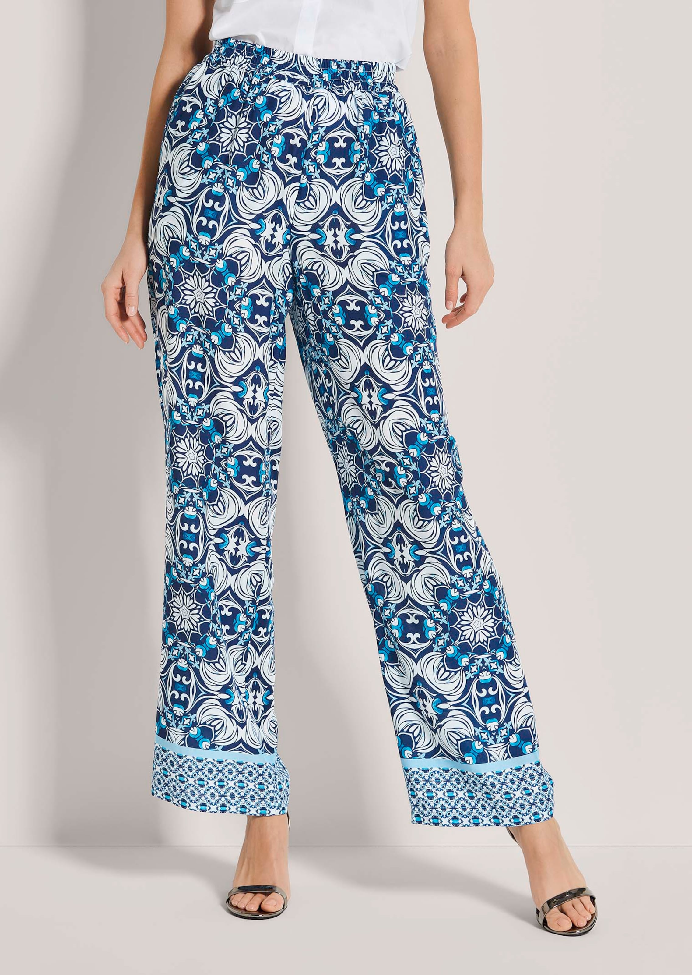Wijde zomerbroek met unieke print