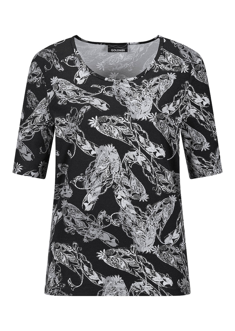Shirt mit floralen Ornamenten