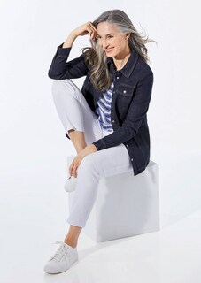 Veste en jean aux détails sport thumbnail 4
