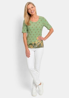 Viscose shirt met bloemen- en bladerprint thumbnail 2