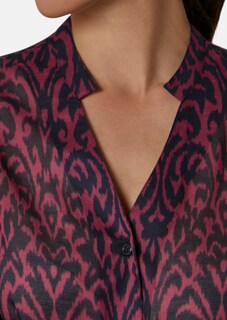Bluse mit kontraststarkem Print und Fledermausärmeln thumbnail 6