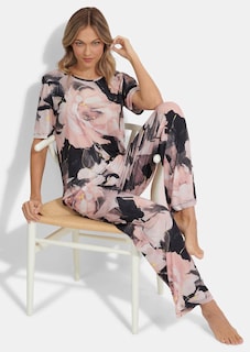 Pyjama mit grossem Blütendruck thumbnail 3