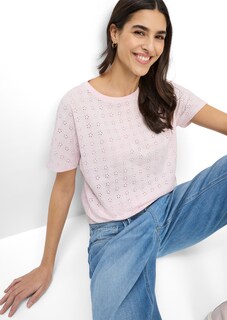 Shirt met ajourborduursel van puur katoen thumbnail 6