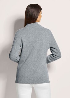 Gebreide blazer met kasjmier thumbnail 4