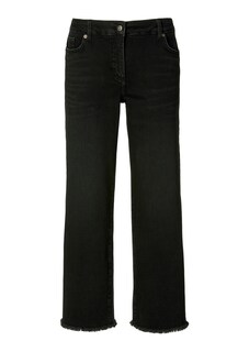 7/8-Jeans mit Fransensaum in Culotte-Form thumbnail 2