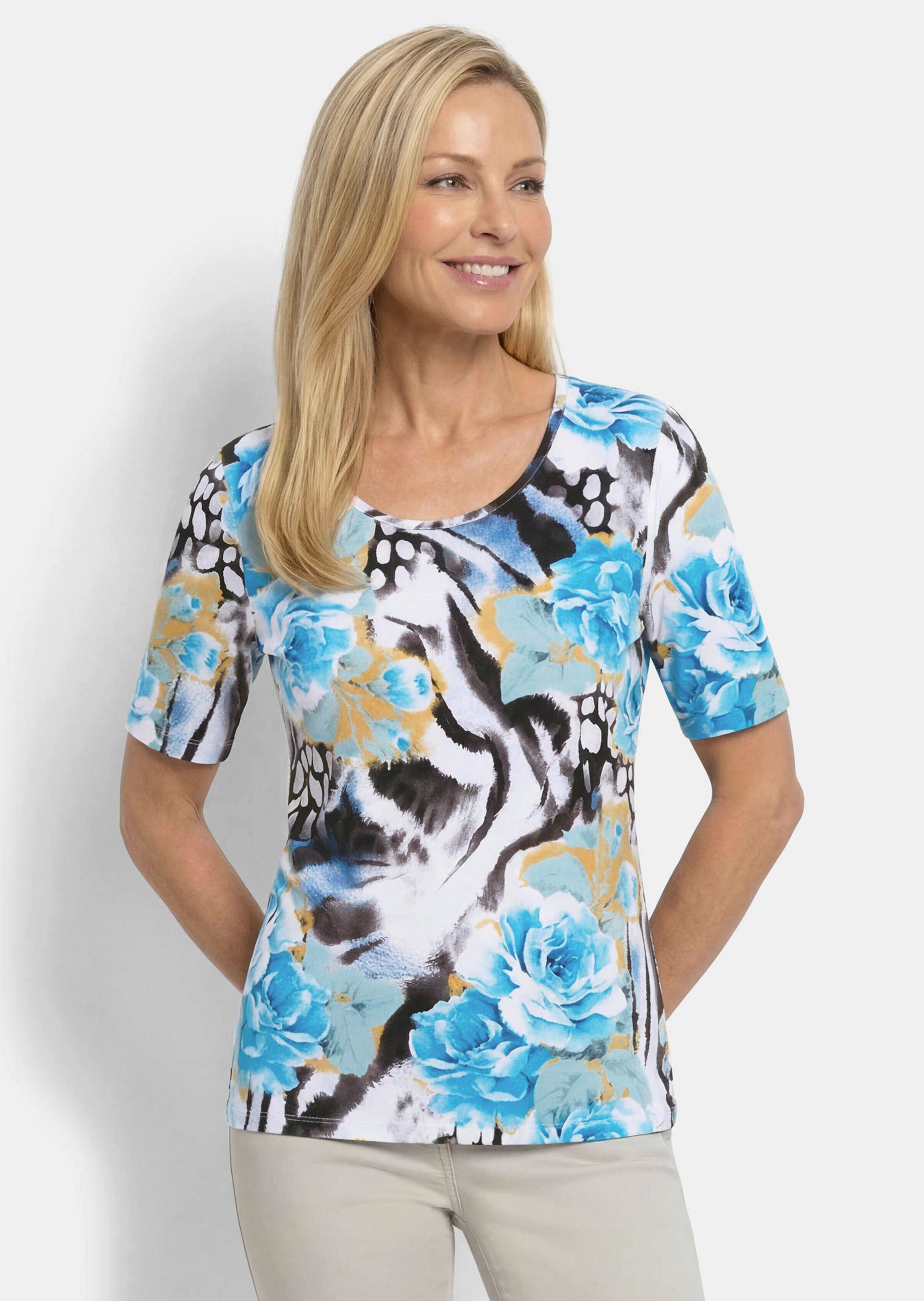 Viscose shirt in een aantrekkelijke mix van patronen