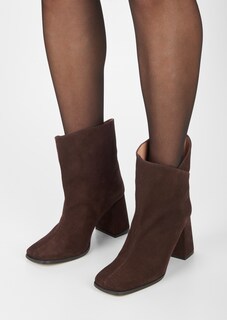 Wildleder-Stiefelette mit Blockabsatz thumbnail 2