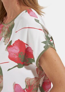 Blouseshirt met een elegant bloemenmotief thumbnail 3