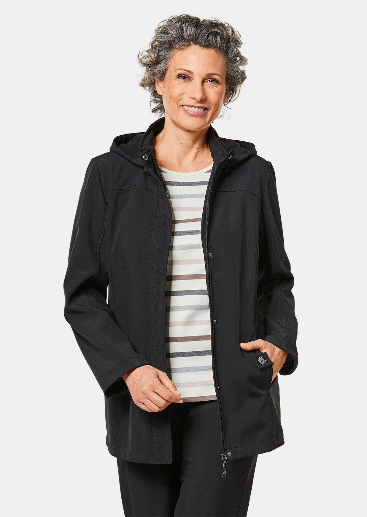 Softshell-jack met capuchon