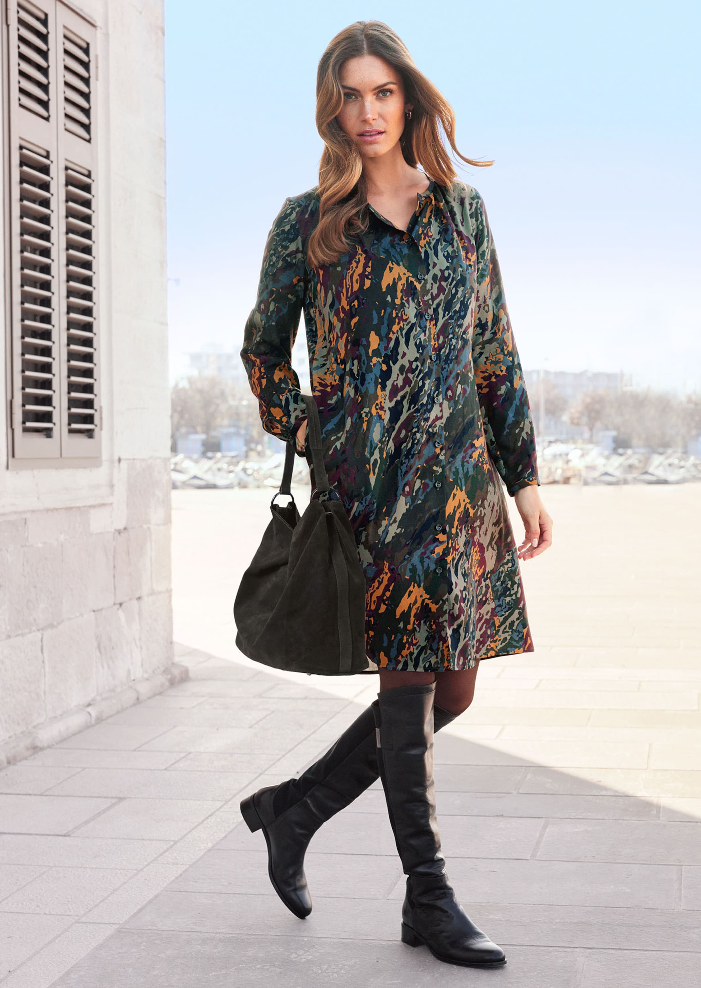Robe chemisier imprimé tendance