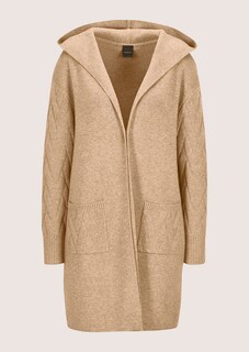 Lange Strickjacke mit Kapuze thumbnail 6