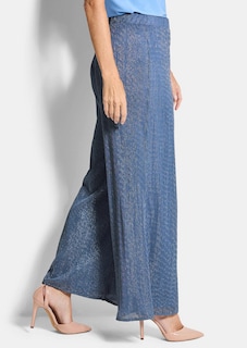 Kimaltavat, pliseeratut VERA-palazzohousut thumbnail 4