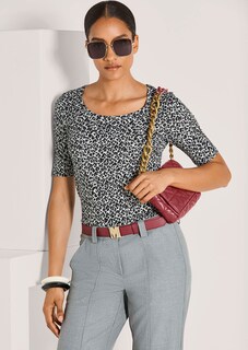 Shirt met dierenprint en ronde hals thumbnail 5