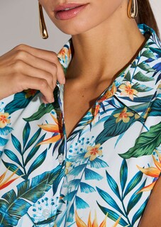 Hemdblusenkleid mit exotischem Print thumbnail 6