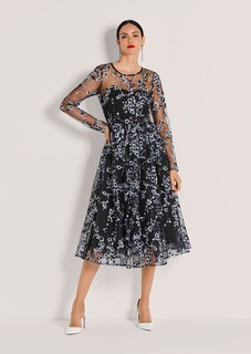 Cocktailkleid mit Blütenstickerei thumbnail 1
