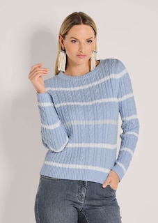 Strickpullover mit Zopfmuster thumbnail 1