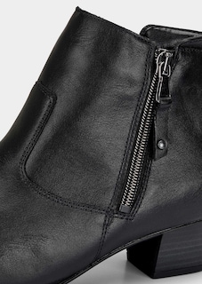 Bottines en cuir nappa avec fermeture éclair thumbnail 3
