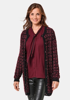Schicker Strickcardigan mit Glanzgarnen thumbnail 1