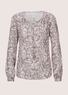 Rundhals-Bluse mit Unikat-Print thumbnail 7
