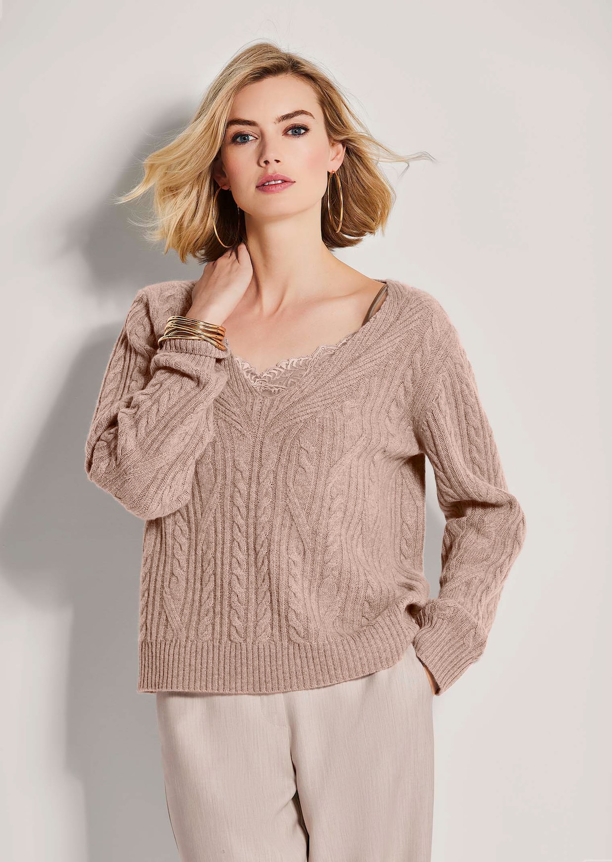 Pull en cachemire à col en V