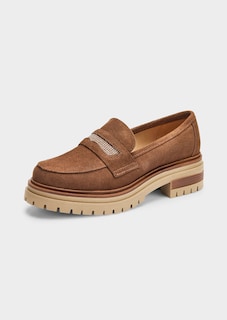 Wildleder-Slipper mit Ziersteinen thumbnail 1