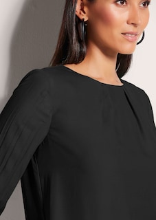 Kleid in H-Linie mit Plissee-Ärmeln thumbnail 6