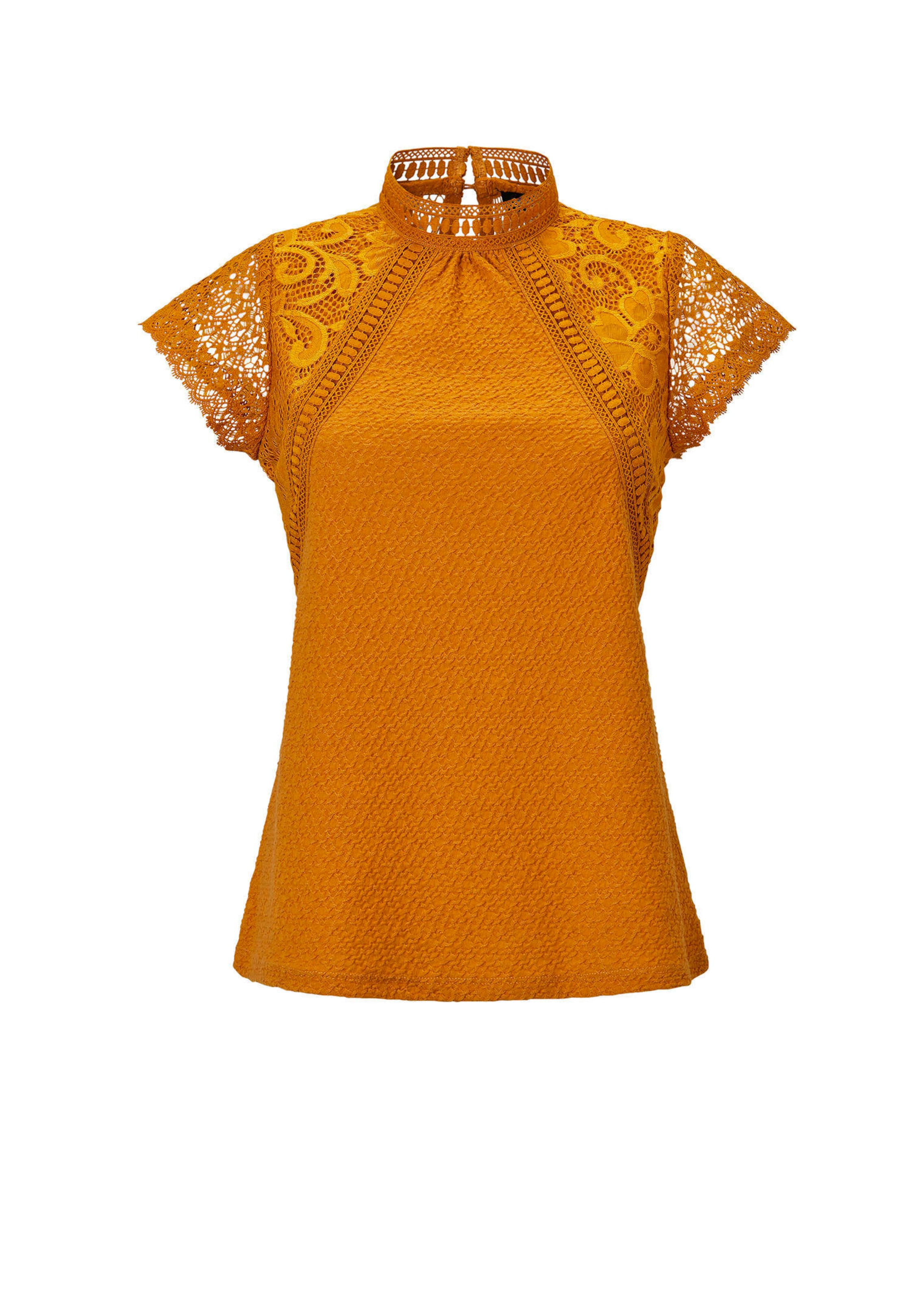 Elegantes Spitzenshirt mit Häkelspitze