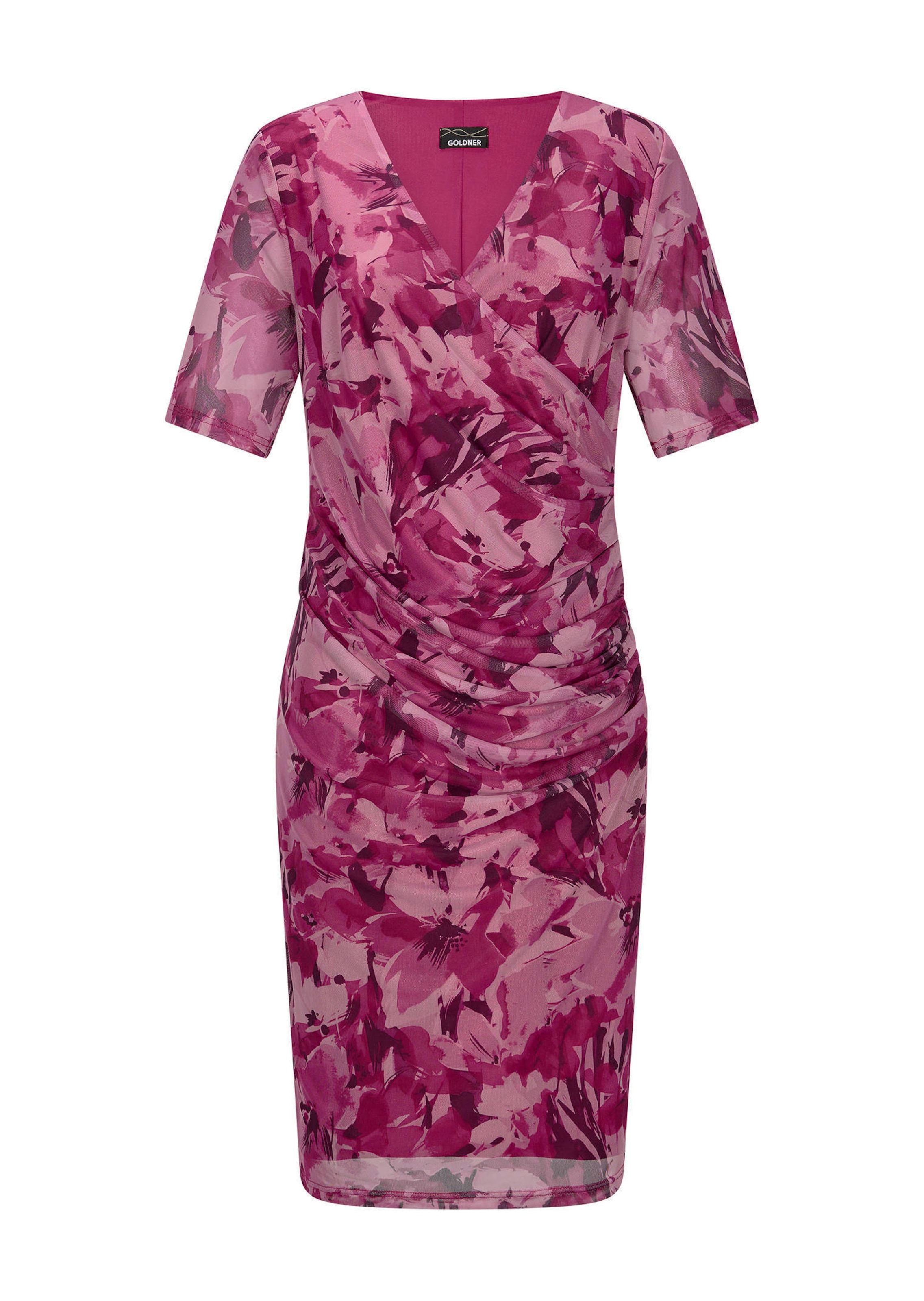 Mesh-Kleid in Wickeloptik