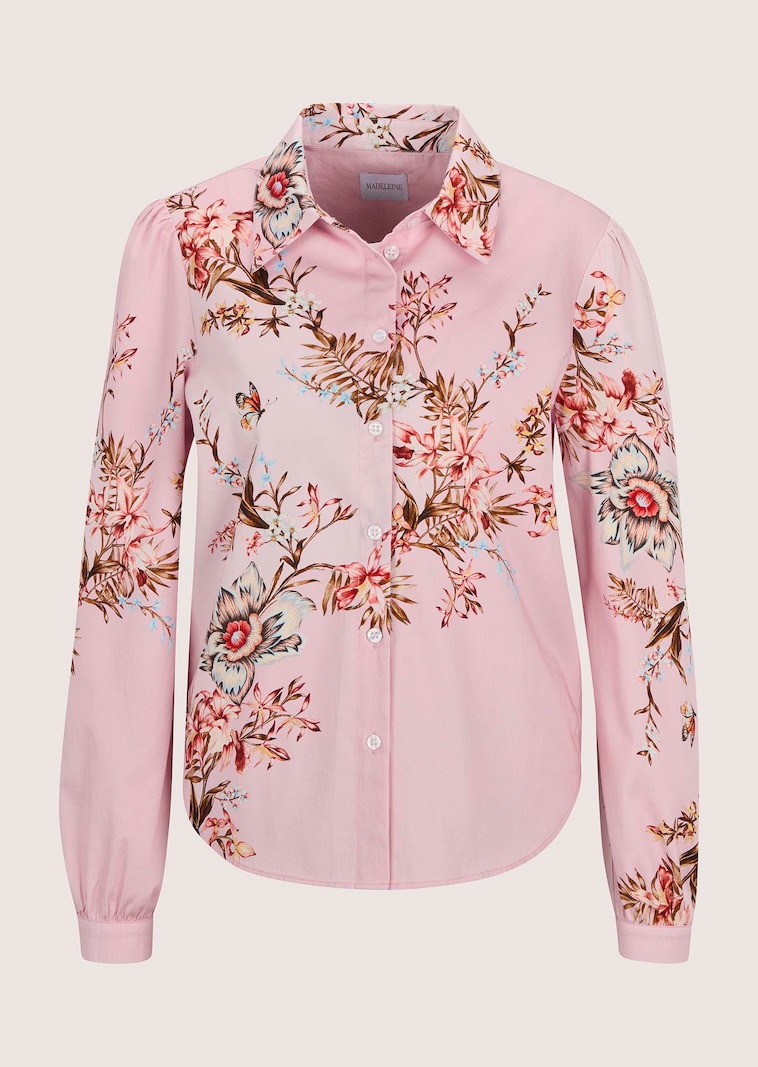 Katoenen blouse met bloemenprint