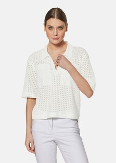 Kurzarm-Bluse im Boxy-Style mit Lochstickerei thumbnail 2