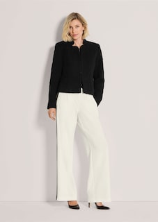 Kurzer Jersey-Blazer mit Zopfmuster thumbnail 3